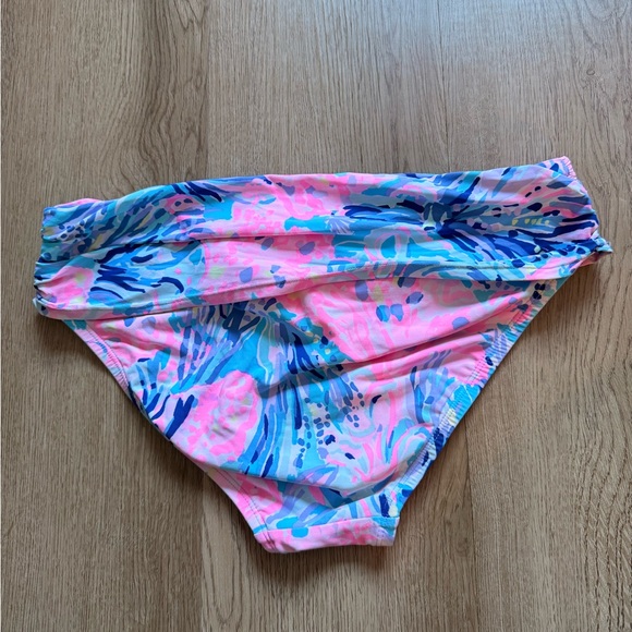 Lilly Pulitzer Pink Blue Floral Beachy Tankini Swimsuit 6 Adjustable Straps - Picture 3 of 7